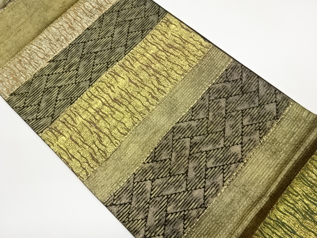 JAPANESE FUKURO OBI / PULP CLOTH / WOVEN STRIPE